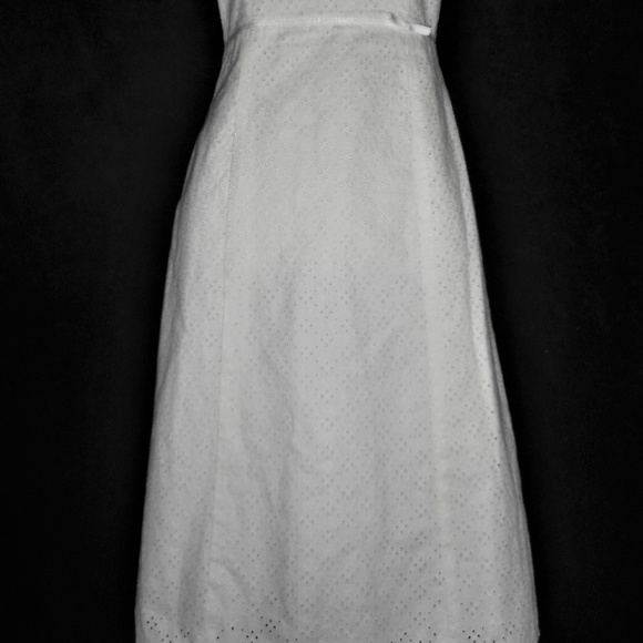 J. Crew White Eyelet Strapless Sheath Dress 4 - Picture 3 of 8